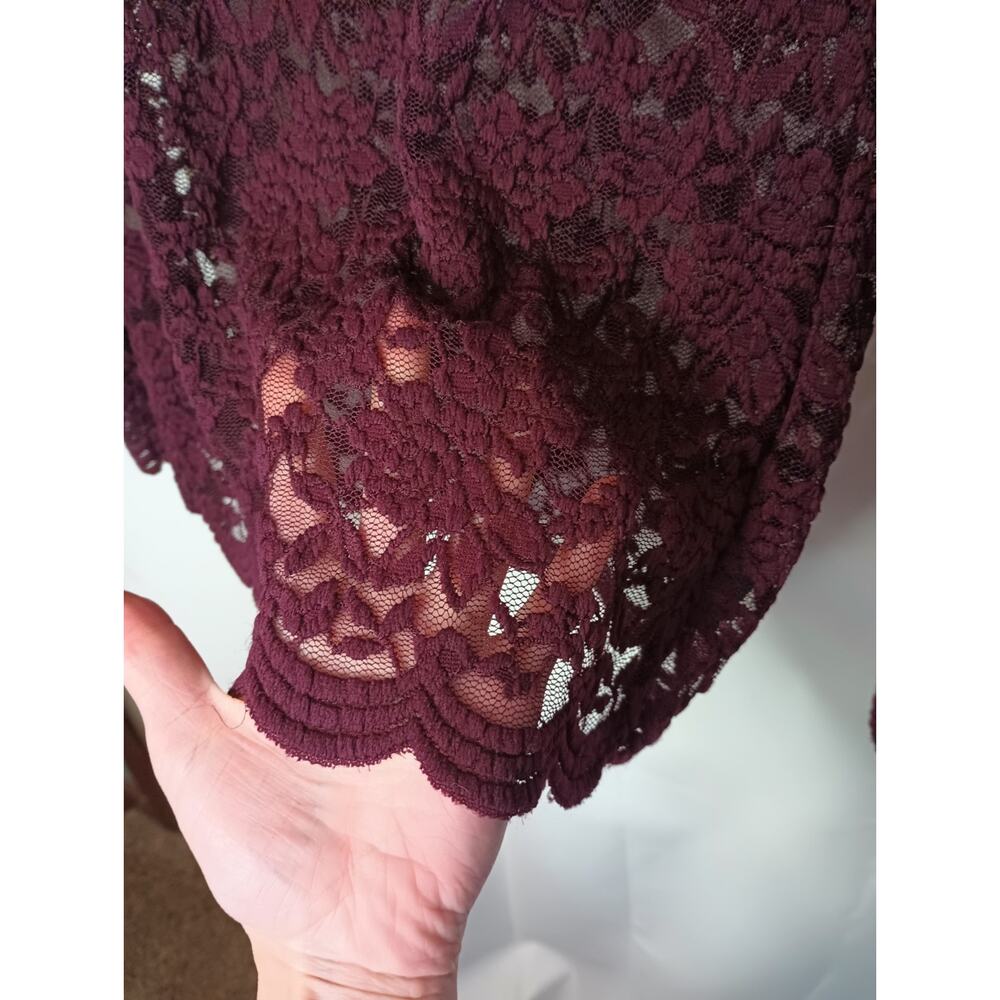 Forever 21 Women's Fairy Grunge Whimsigoth Lace Mesh Fitted Top M NWT - Picture 4 of 10
